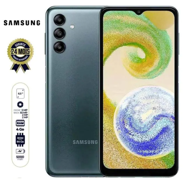 Samsung Galaxy A04S - 6.5" - 64Go - 4Go RAM - 2 SIM - 50MP/5MP - 5000mAh - 24 Mois + Ecouteur Offert